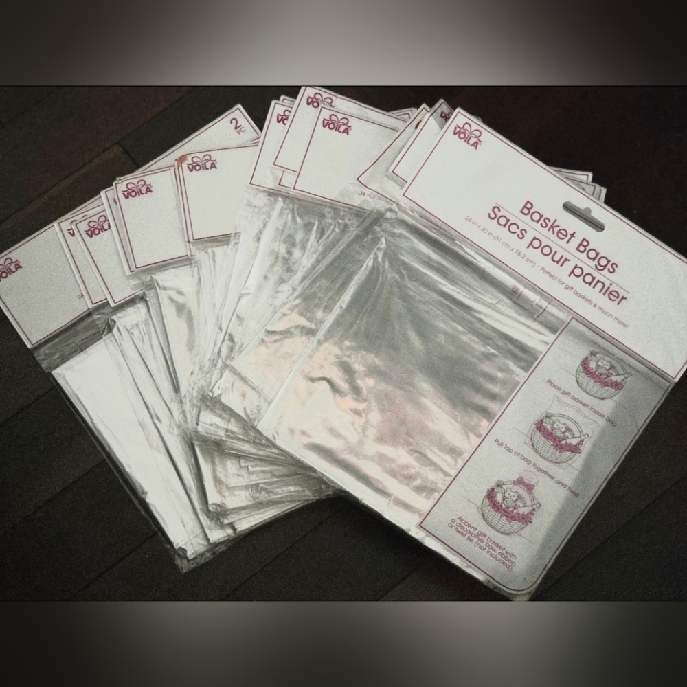 Bundle Sale! 36pcs Total! Clear Basket Bags for Gift Wrapping Size  24" x 30"